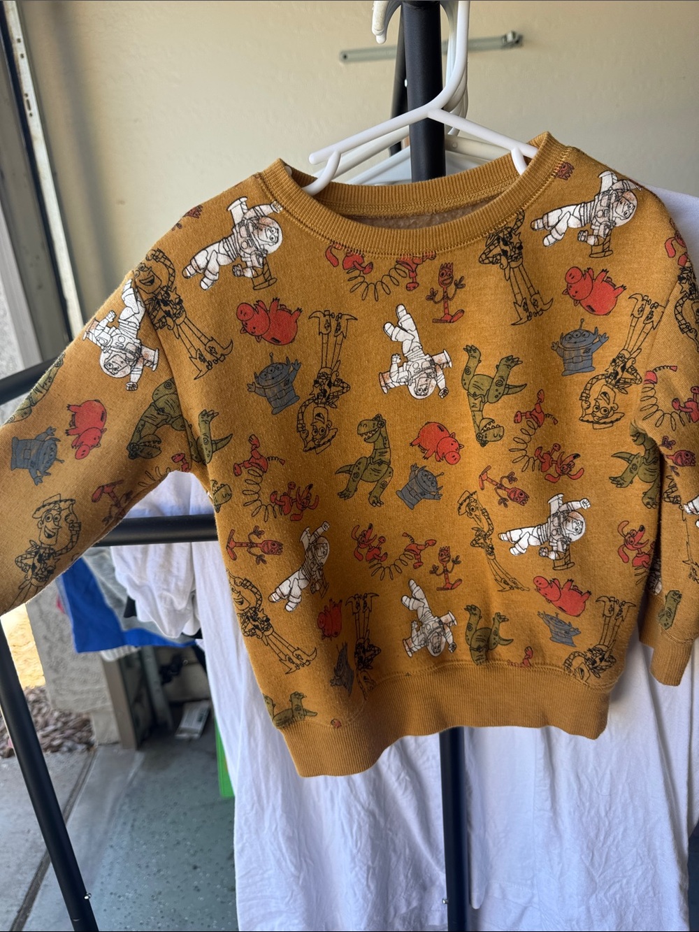 Children's Mustard Toy Story Print Sweatshirt